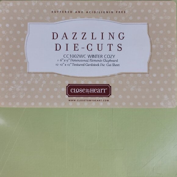 Close to My Heart Dazzling Die Cuts Winter Cozy CC1002WC 12"x12" Textured NEW - Picture 2 of 4